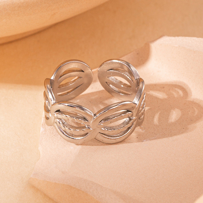 Steel Fashion Snake Simple Little Finger Rings