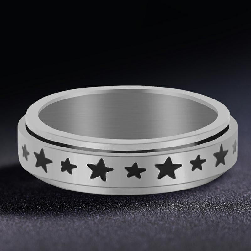 Moon Rotatable Titanium Steel Decompression Female Rings