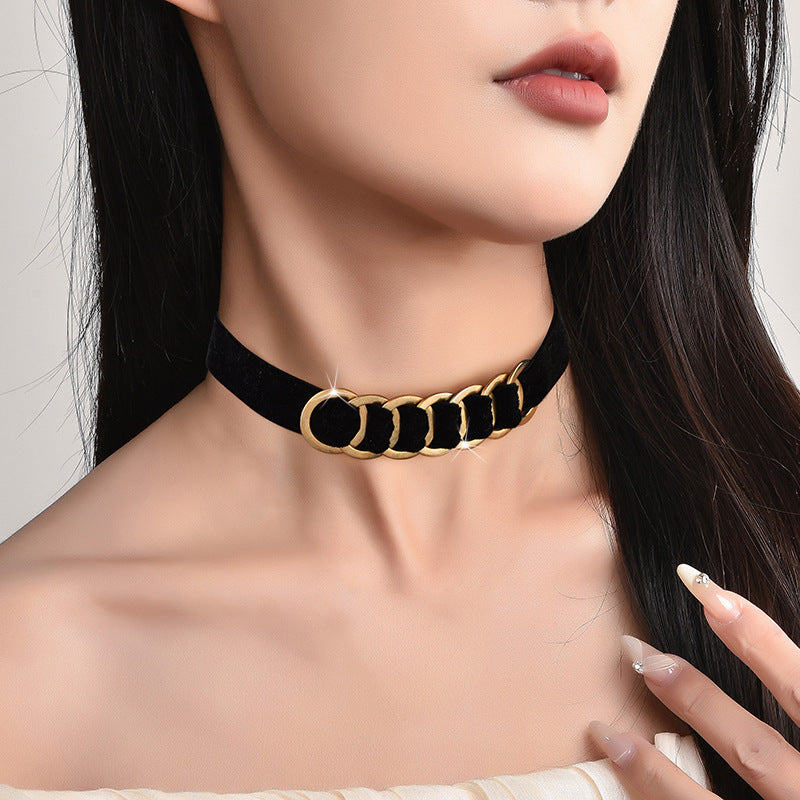 Hip Hop Circle Throw The Clavicle Chain Collar