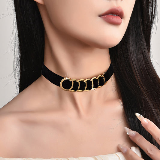 Hip Hop Circle Throw The Clavicle Chain Collar