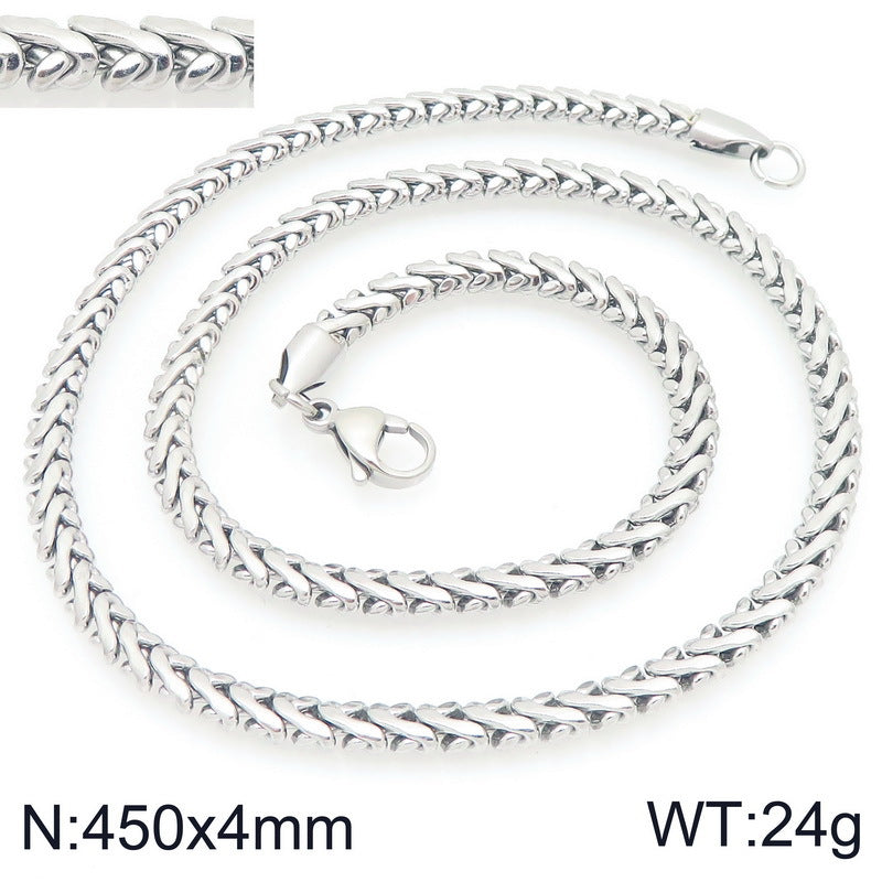 Women's & Men's Personality Vacuum Plating Claw Chain Stainless Steel Bracelets