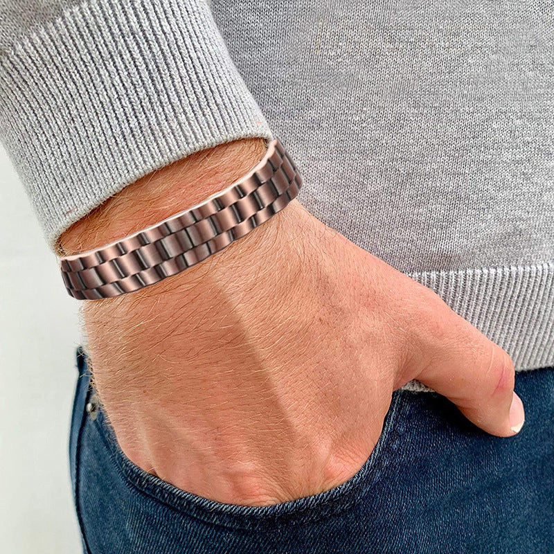 Fashion Trend Opening Adjustable Magnetic Grid Bracelets