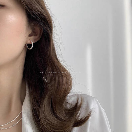 Simple Flash Sand Summer Female Trendy Earrings