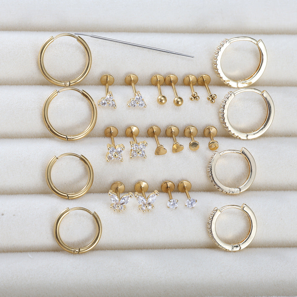 Best-selling Personality Flat Back Beautiful Elegant Earings Summer Stud Earrings