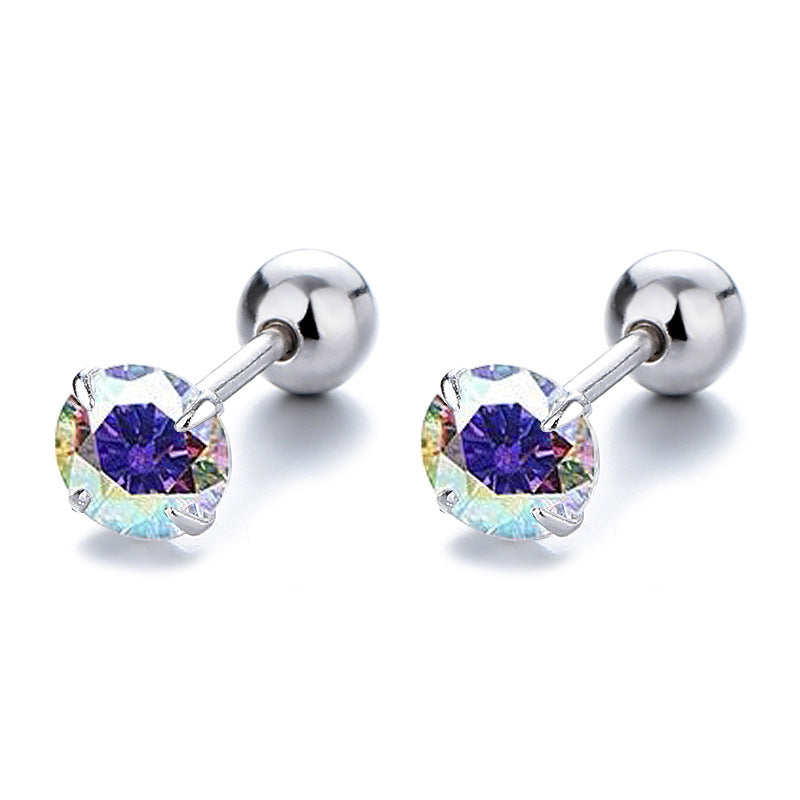 Women's Colorful Zircon Thread Simple Ear Bone Graceful Earrings