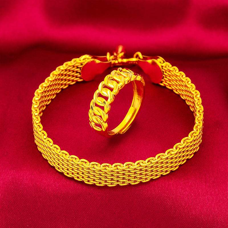 Women's Boss Vietnam Placer Gold Wedding Bride Bracelets