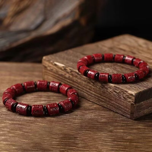 Women's & Men's Mantra Life Barrel Beads Buddha Affordable Bracelet
