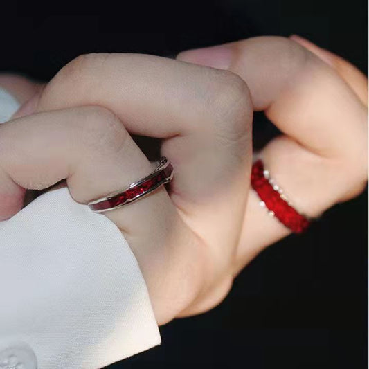 Women's & Men's Design Epoxy Open-end Personality Cold Style Rings