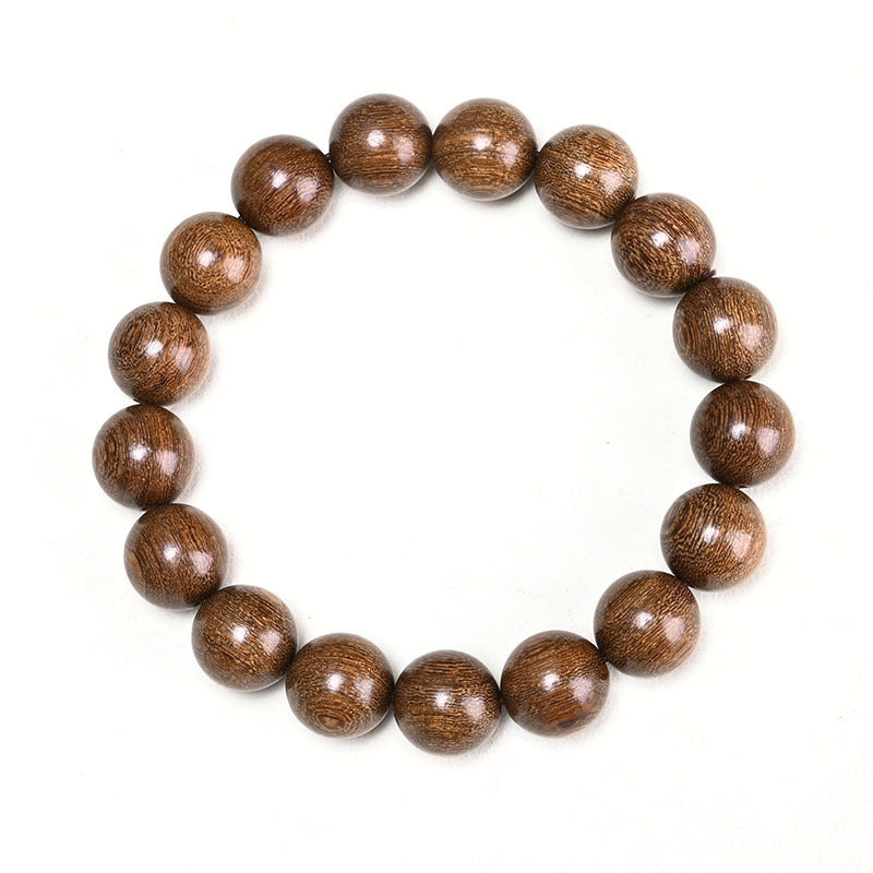 Women's & Men's Golden Sandalwood Submerged Buddha Beads Stall Bracelets