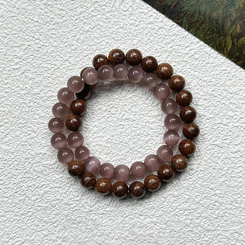 Chinese Style Pink Beaded Refined Simple Vintage Design For Bracelet