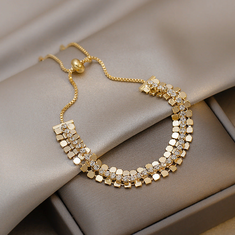 Retro Design Geometric Sequins Style Simple Personality Bracelet