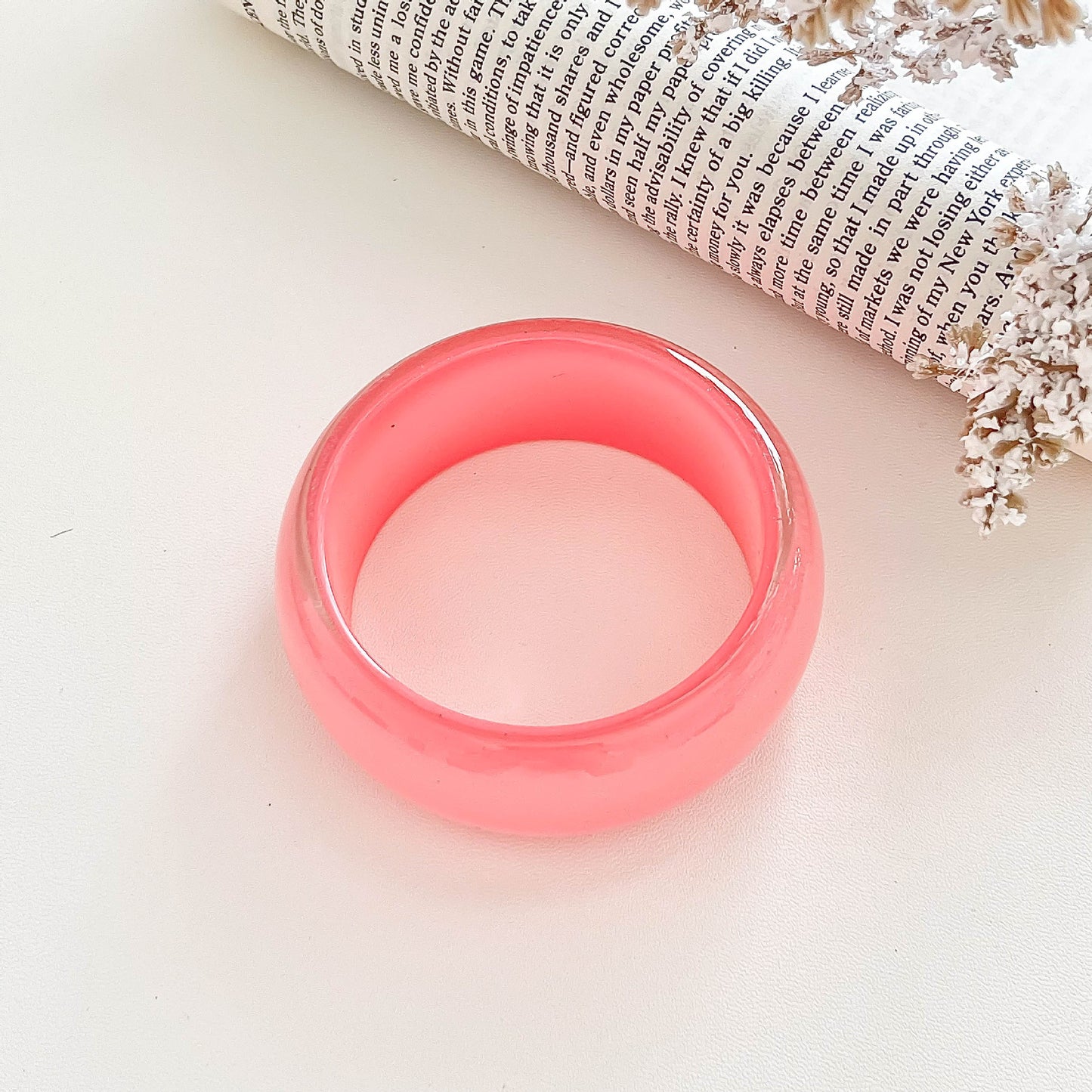 Casual Colorful Pearl Color Resin Round Bracelets