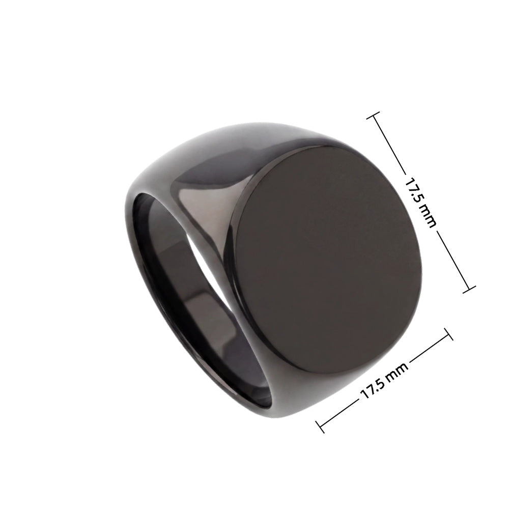 Steel Stainless Can Carve Writing Design Laser Rings