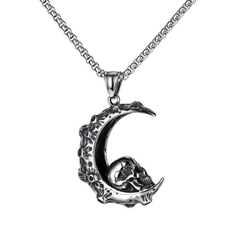 Design Double Sword Pirate Titanium Steel Vintage Halloween Necklaces