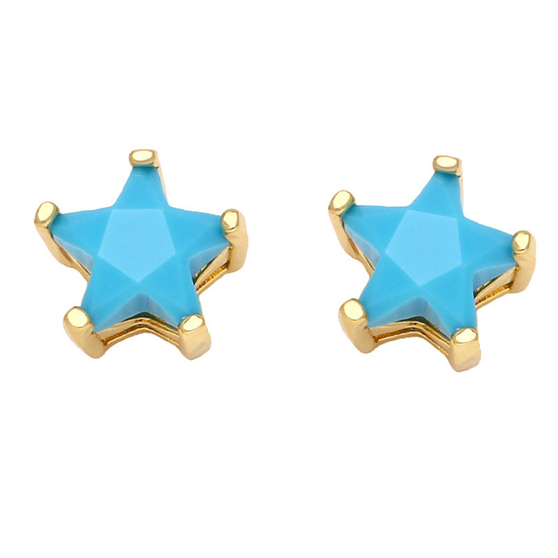 Light Luxury Sier Needle Geometric Ear Female Water Drop Leaf Stud Earrings