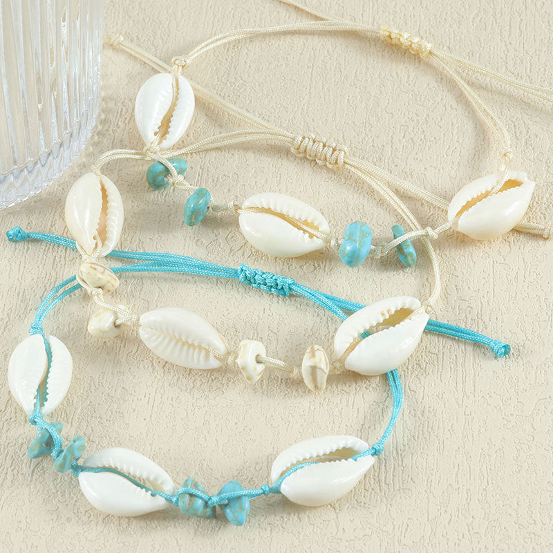 Fashion Summer Beach Seaside Shell Hand-woven Bracelet