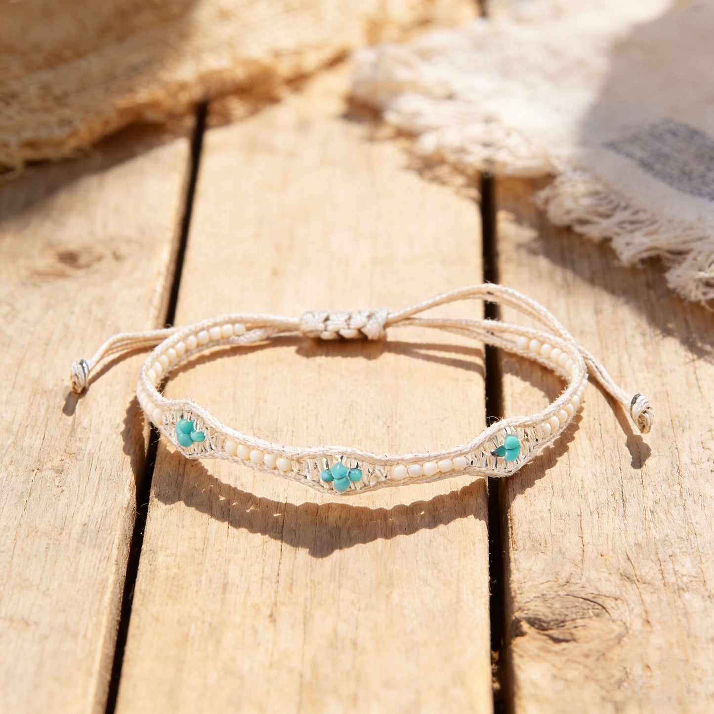 Women's Design Hand-woven Adjustable Bead Carrying Strap Bracelet