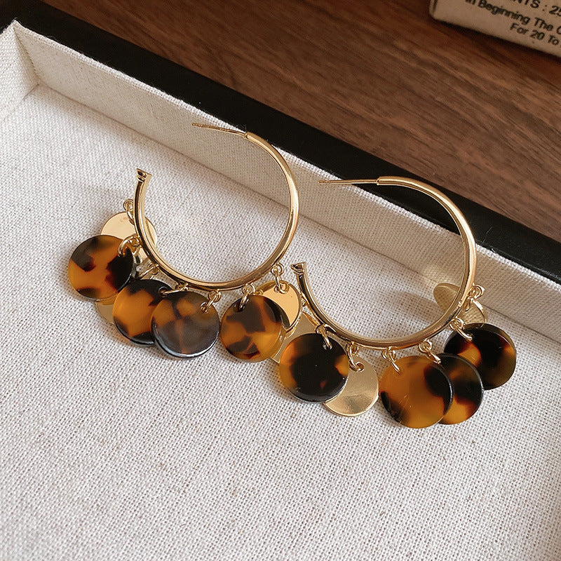 Women's Needle Geometric Irregular Resin Fashionable Retro Earrings