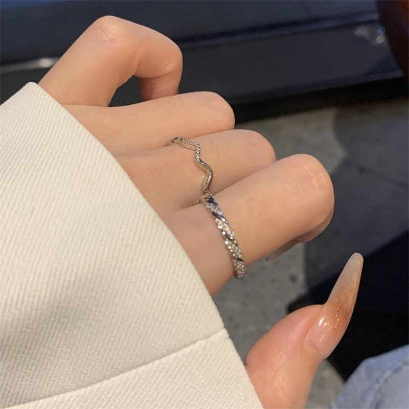 Women's Zircon Geometric Simple Fashion Index Finger Light Luxury Rings