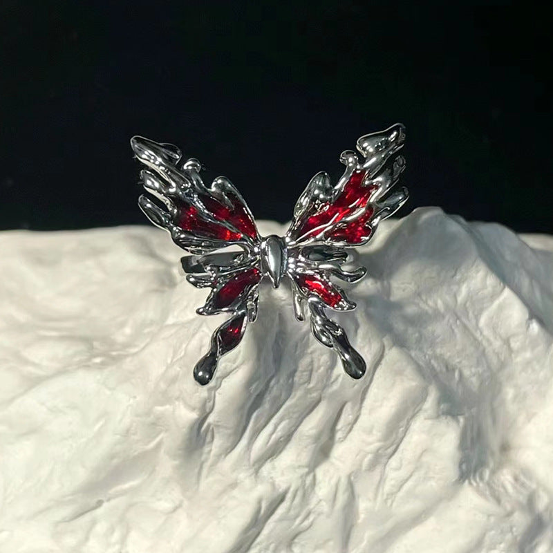 Butterfly Female Niche Design Light Luxury Rings