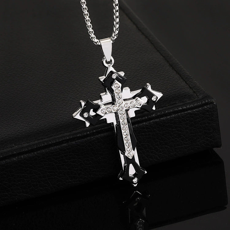 Women's & Men's Baroque Cross Hip Hop Versatile Sweater Chain Pendants
