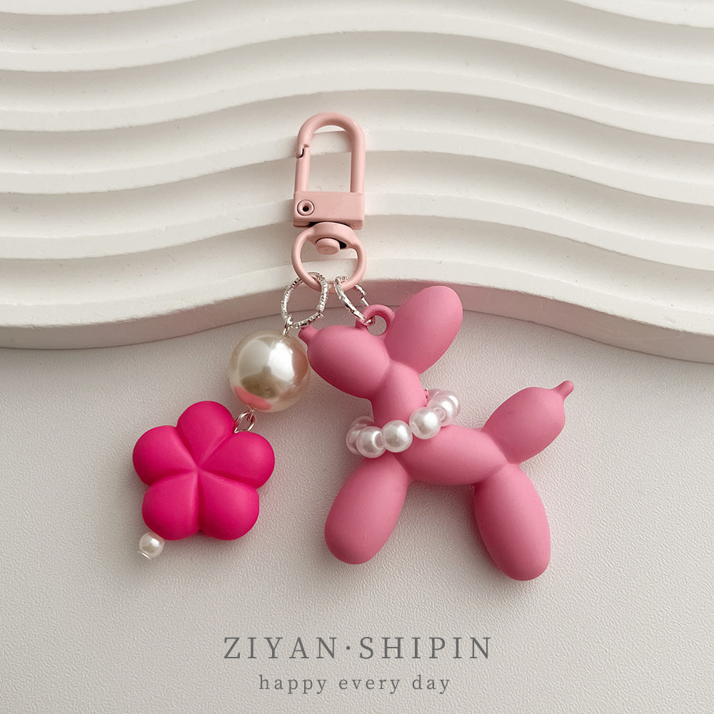 Rubber Balloon Dog Finished Flower Cartoon Earphone Sleeves Hanging Ornaments