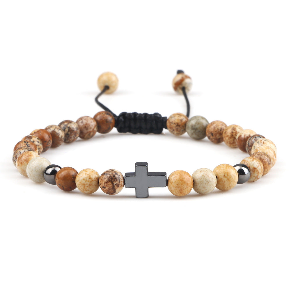Popular Comfortable Cross Woven Beads Pull Bracelet