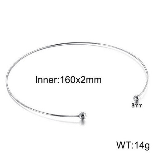 Women's Shaped Titanium Steel Simple Stylish Opening Collar