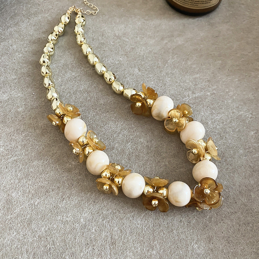 Shadow Flower Beaded Female Summer Dopamine Sweet Jewelry Set