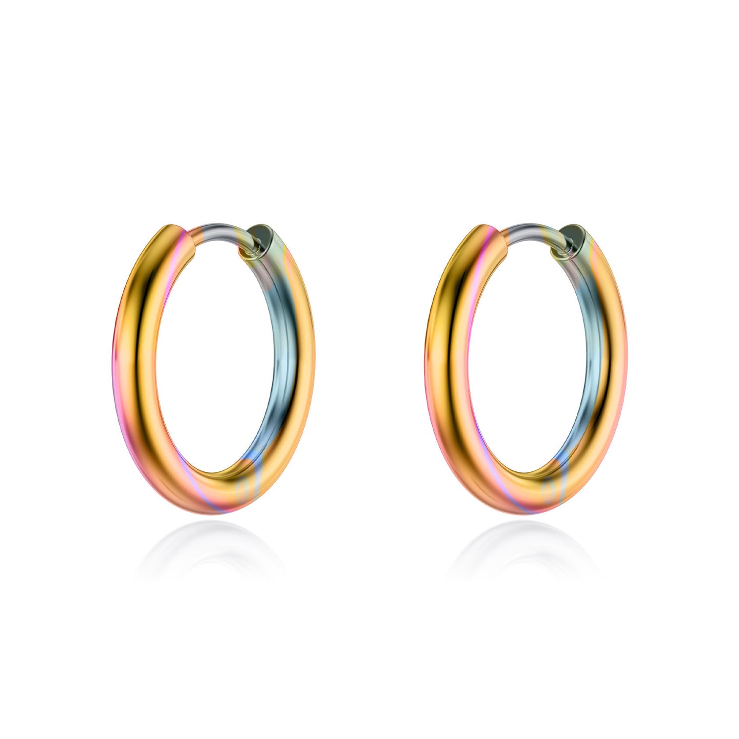 Electroplated Fashion Ear Clips Circle Pointed Cone Bone Earrings
