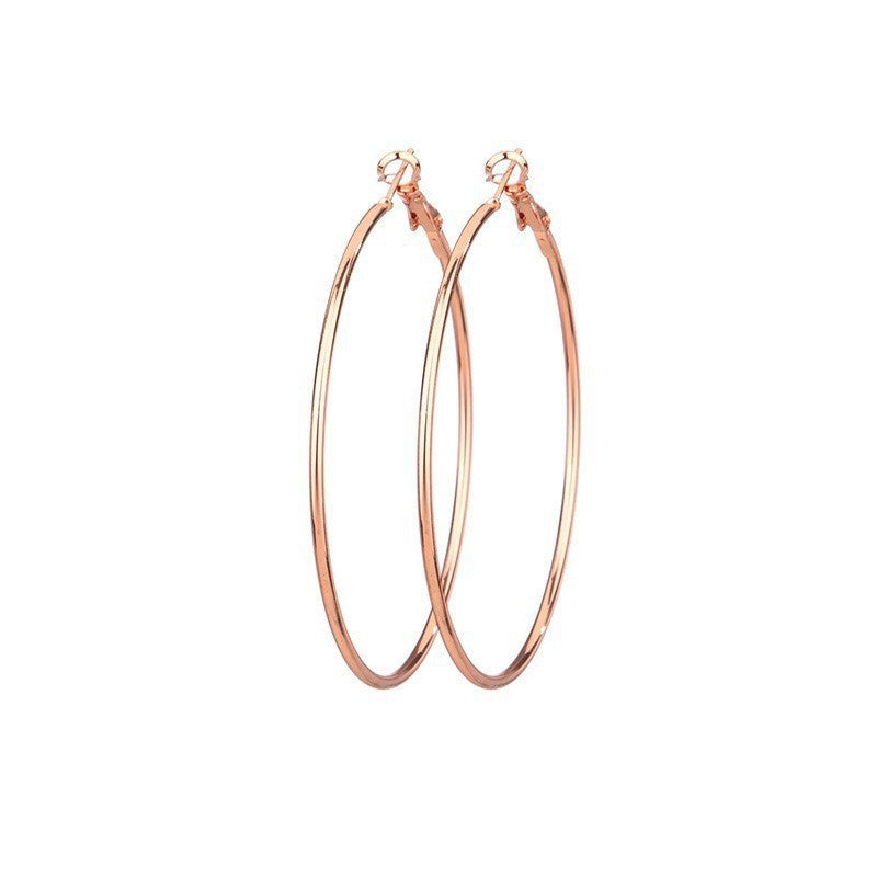 High Sense Big Circle Female Personality Simple Exaggerated Graceful Earrings