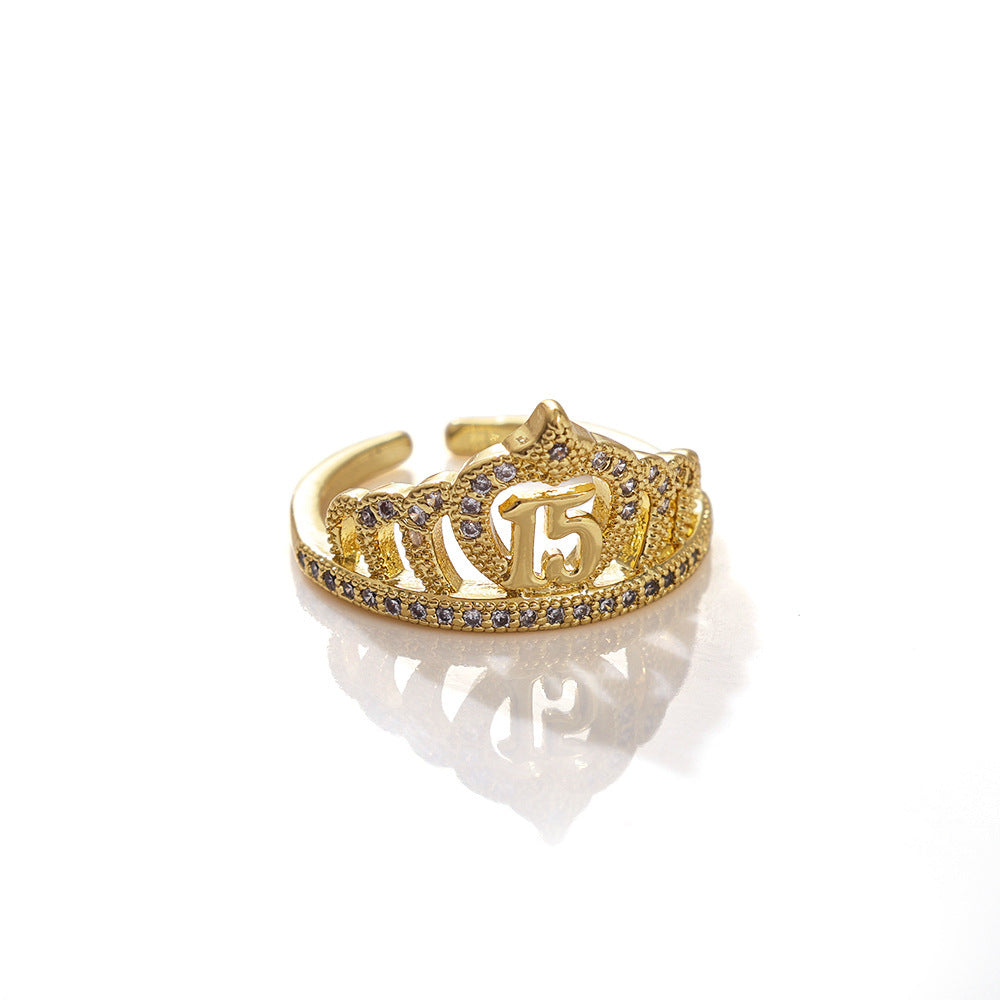 Diamond Open Light Luxury Minority Design Ring