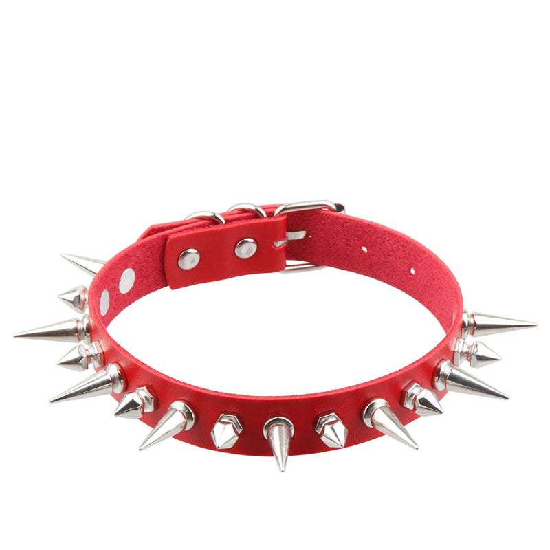Women's Leather Nail Neckband Fashion Alternative Clavicle Collar