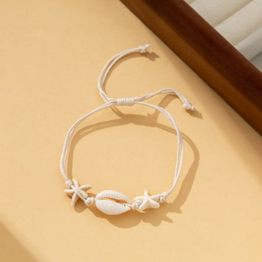 Hand-woven Knotted Marine Series Natural Shell Bracelets