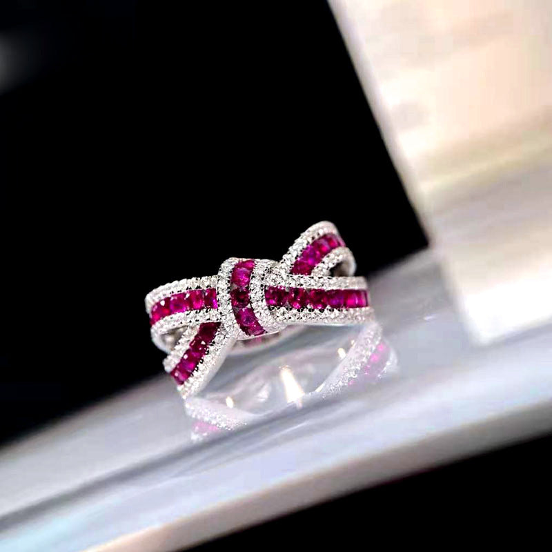 Pretty Korean Bow Ribbon Irregular Strip Rings