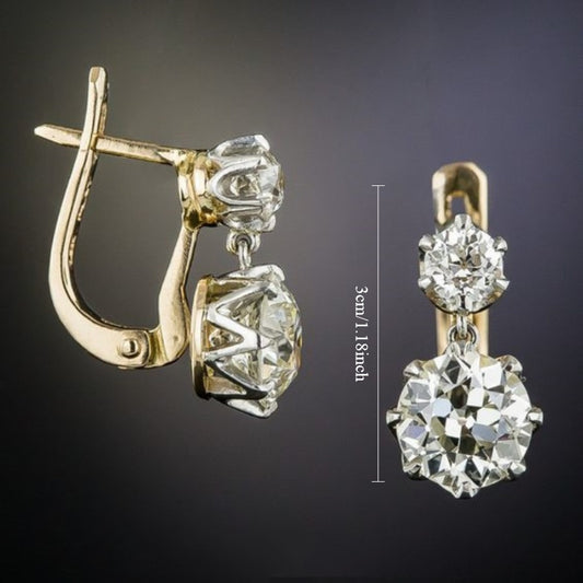 Exaggerated Zircon Ear Clip Light Luxury Minority Advanced Earrings
