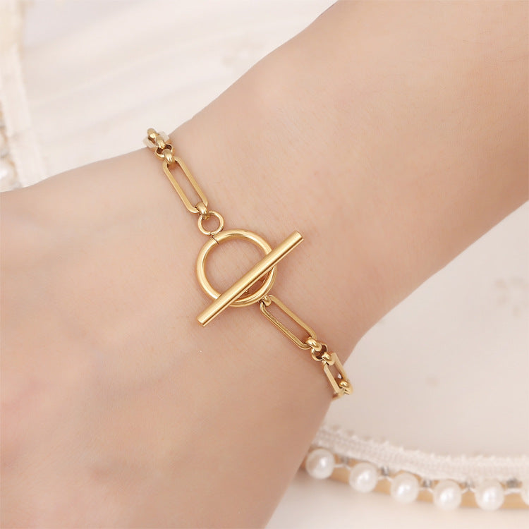 Fashion Waterproof Hard-wearing Metal Stainless Steel Handmade Chain Jewelry Set