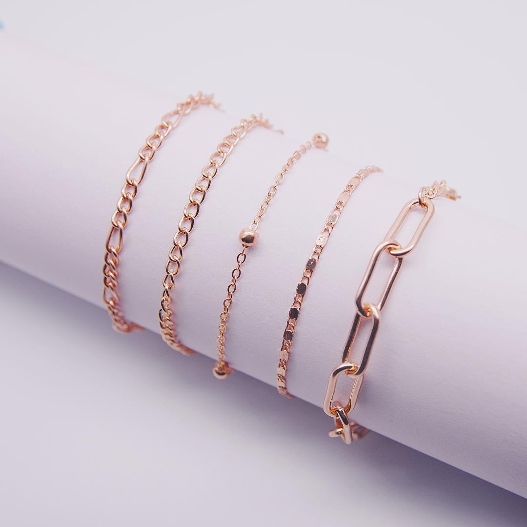 Fashion Metal Alloy Snake Chain Buckle Simple Bracelet