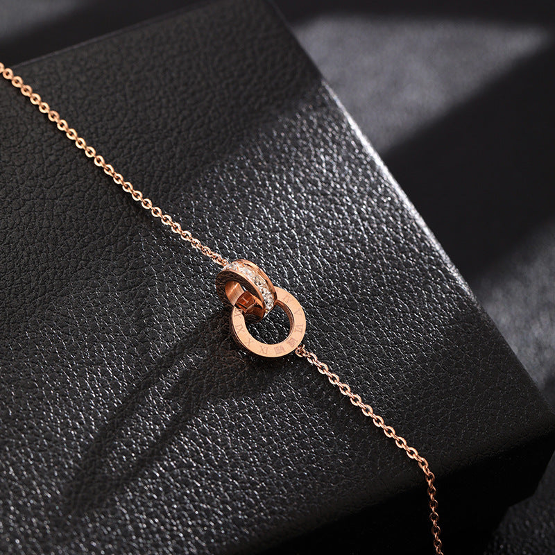 Women's Fashionable High-grade Titanium Steel French Clavicle Chain Simple Necklaces