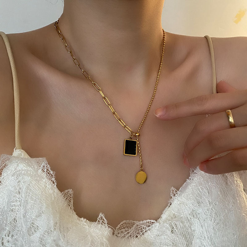 Women's Steel No Fading Size Adjustment Elegant Necklace