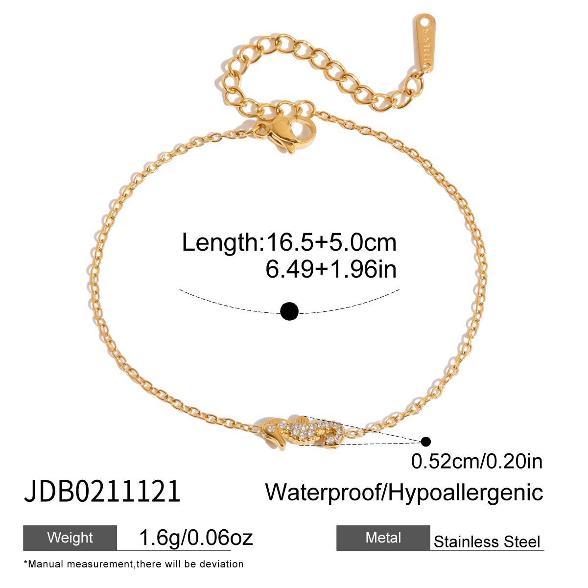 Style Gold Stainless Steel Zircon Marine Light Luxury High Necklace