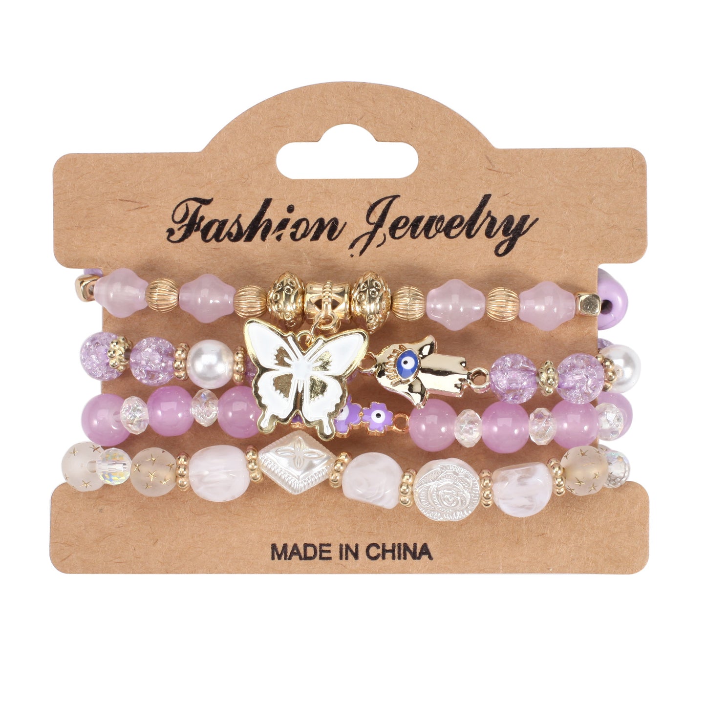 Spring Bohemian Butterfly Flower Palm Pattern Bracelets