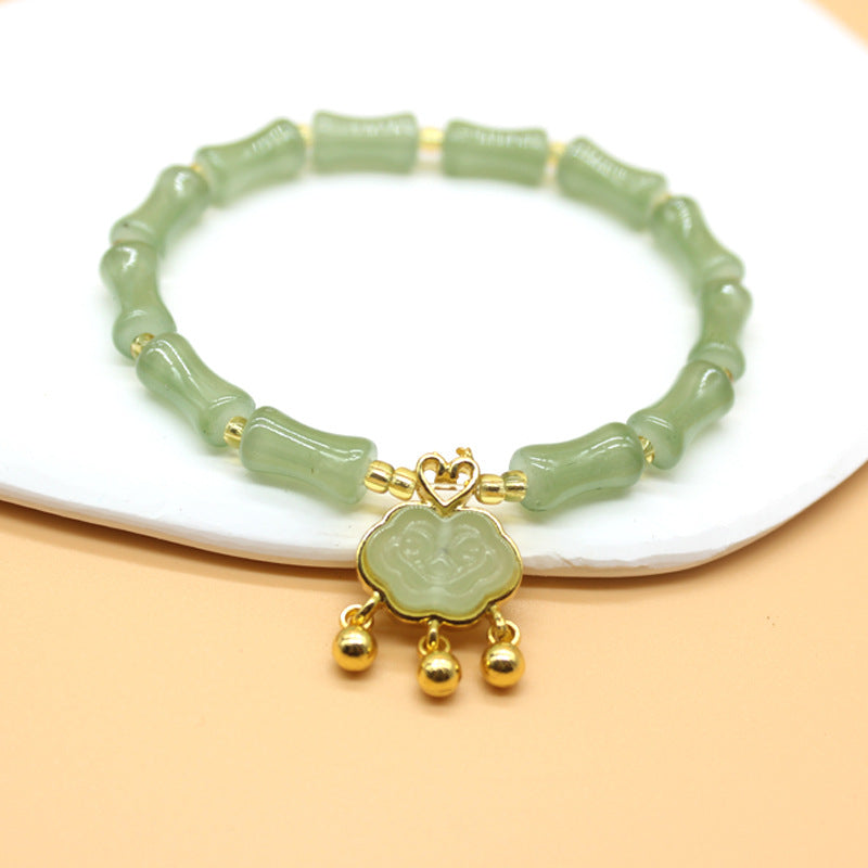 Bamboo Joint Longevity Lock Festival High Creative Girlfriends Bracelet