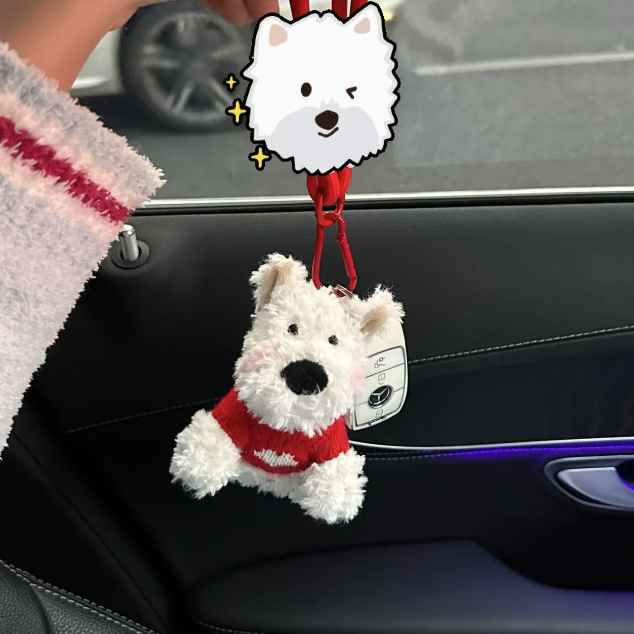 Highland Scrawled Puppy Plush Doll Backpack Cute Hanging Ornaments