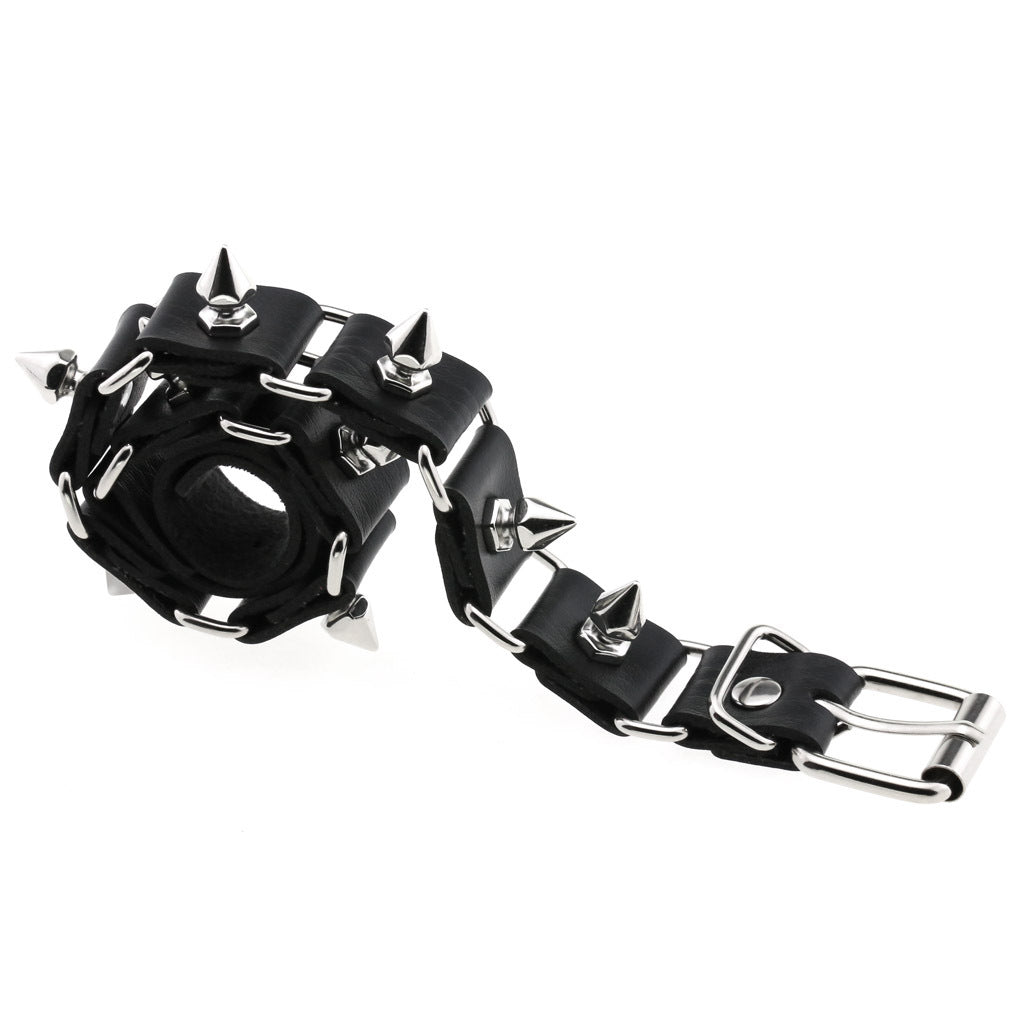 Gothic Elegant Stitching Neckband Personality Trend Buckle Spike Collar