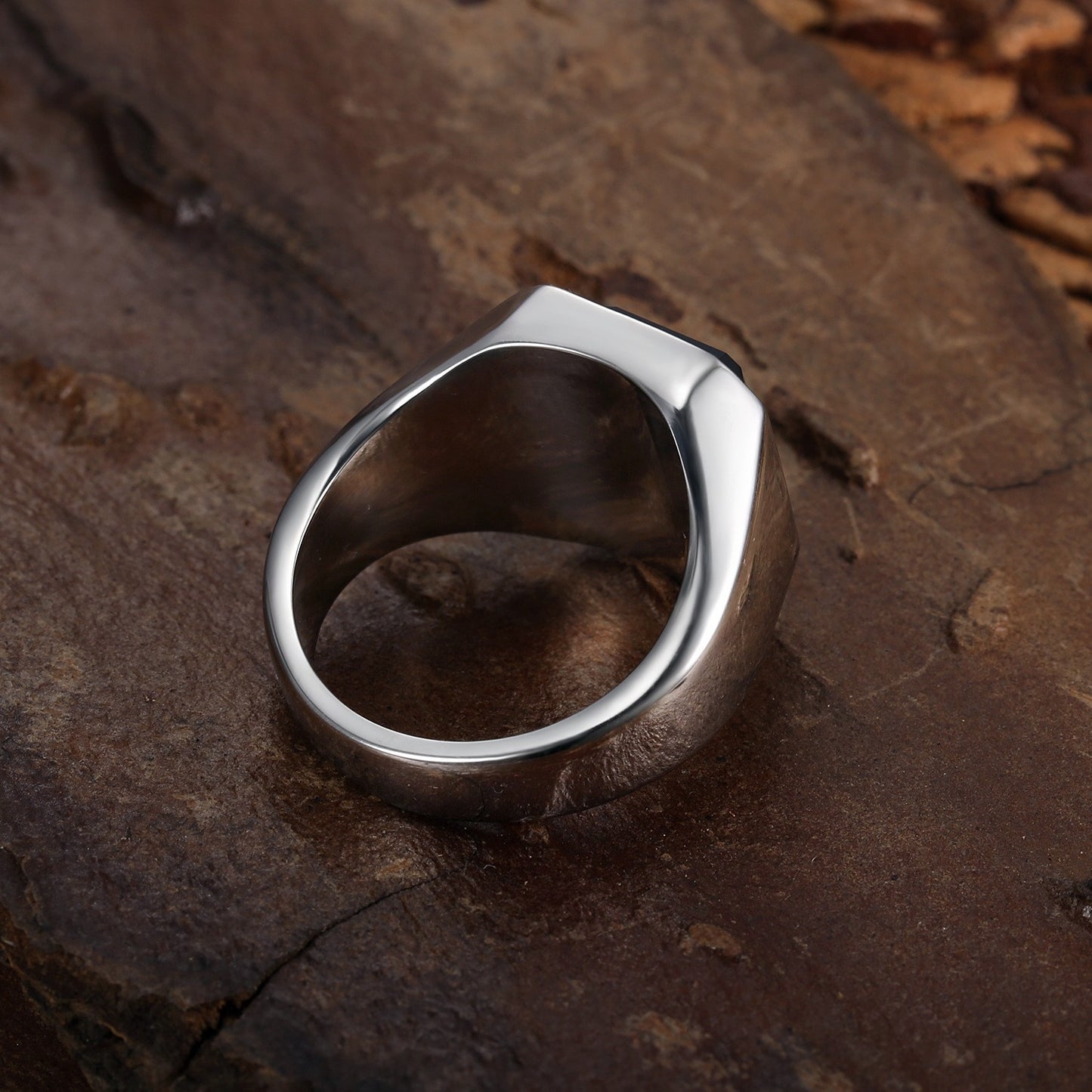 Men's Epoxy Shiny Gold Fashion High Sense Punk Hip Ring