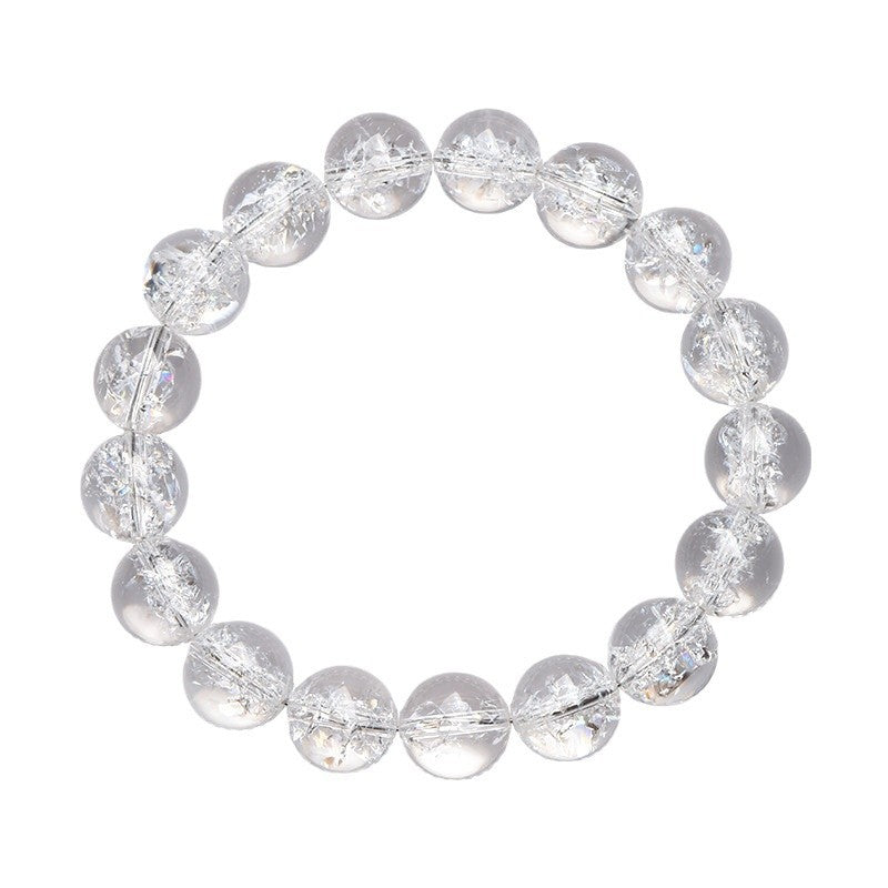 Crystal Natural Himalayan Ball White Rainbow Bracelets