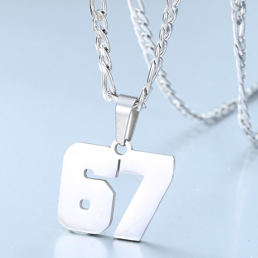 Fashion Stainless Steel Digital Hip Hop Personalized Titanium Necklace