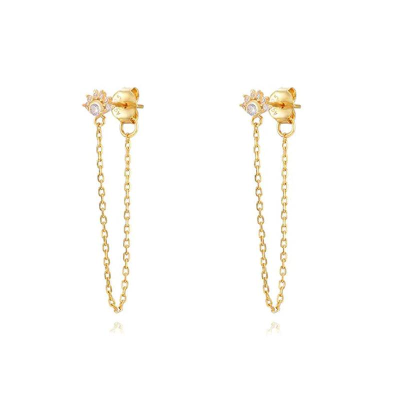 Women's Chain Double Hole Ear Fashion Trend Rings