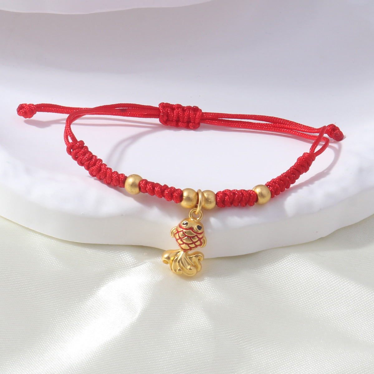 Braided Red Rope Auspicious Language Butterfly Fortune Cat Safe Joy Bracelets